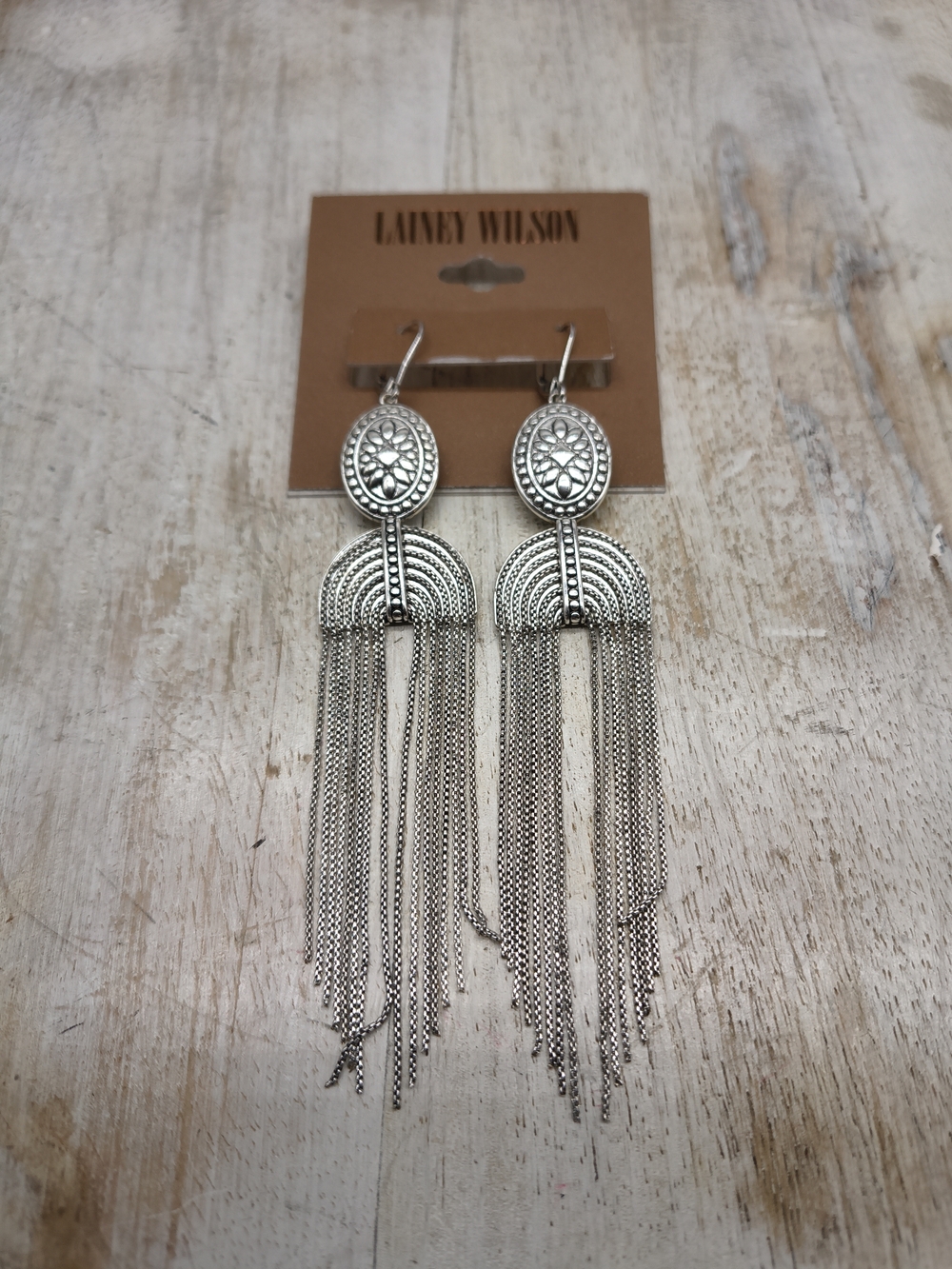 Laney Wilson Silver Tassel Drop Earrings